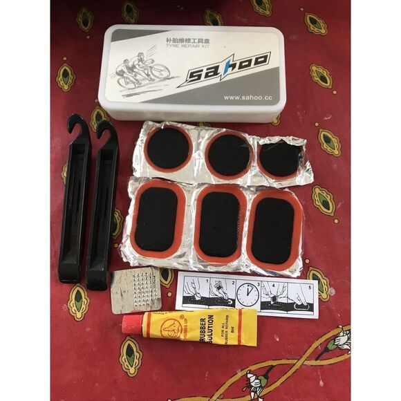 SAHOO Cycling Bike Repair Tool Bag Tire Tool Patch Kit Tyre Lever  Rectangular - Picture 6 of 6